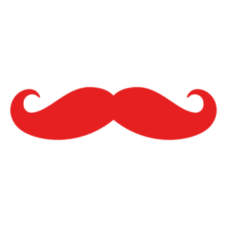 Moustache Decal (Red)